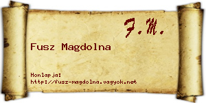 Fusz Magdolna névjegykártya