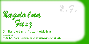 magdolna fusz business card